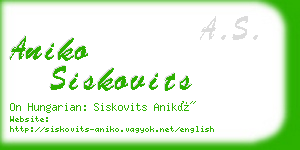 aniko siskovits business card